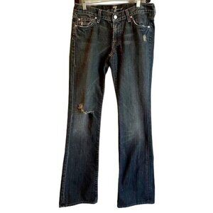 7 for All Mankind Boot Cut Distressed Jeans Size 28